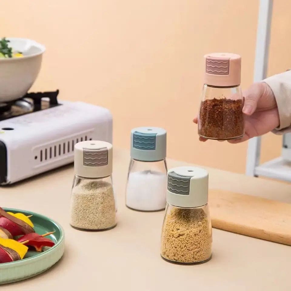 Metering Salt Shaker, Quantitative Salt Shaker, Press Salt Shaker, Seasoning Spice Jar Can, Kitchen Spice Seasoning Bottle, Push Type Salt Dispenser, Cap Sealed Cruet Condiment Seasoning Jars Metering Salt Shaker, Quantitative Salt Shaker, Press Salt Shaker, Seasoning Spice Jar Can, Kitchen Spice Seasoning Bottle, Push Type Salt Dispenser, Cap Sealed Cruet Condiment Seasoning Jars